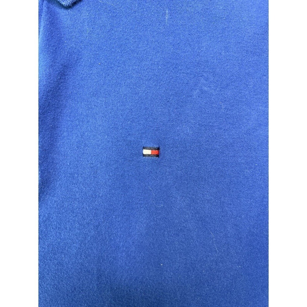 Tommy Hilfiger Men's TH Lux Interlock Blue Custom Fit Polo Shirt Size:‎ L - Picture 2 of 11